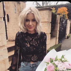 🥂Parisian VIBES Black Lace Blouse🥂
